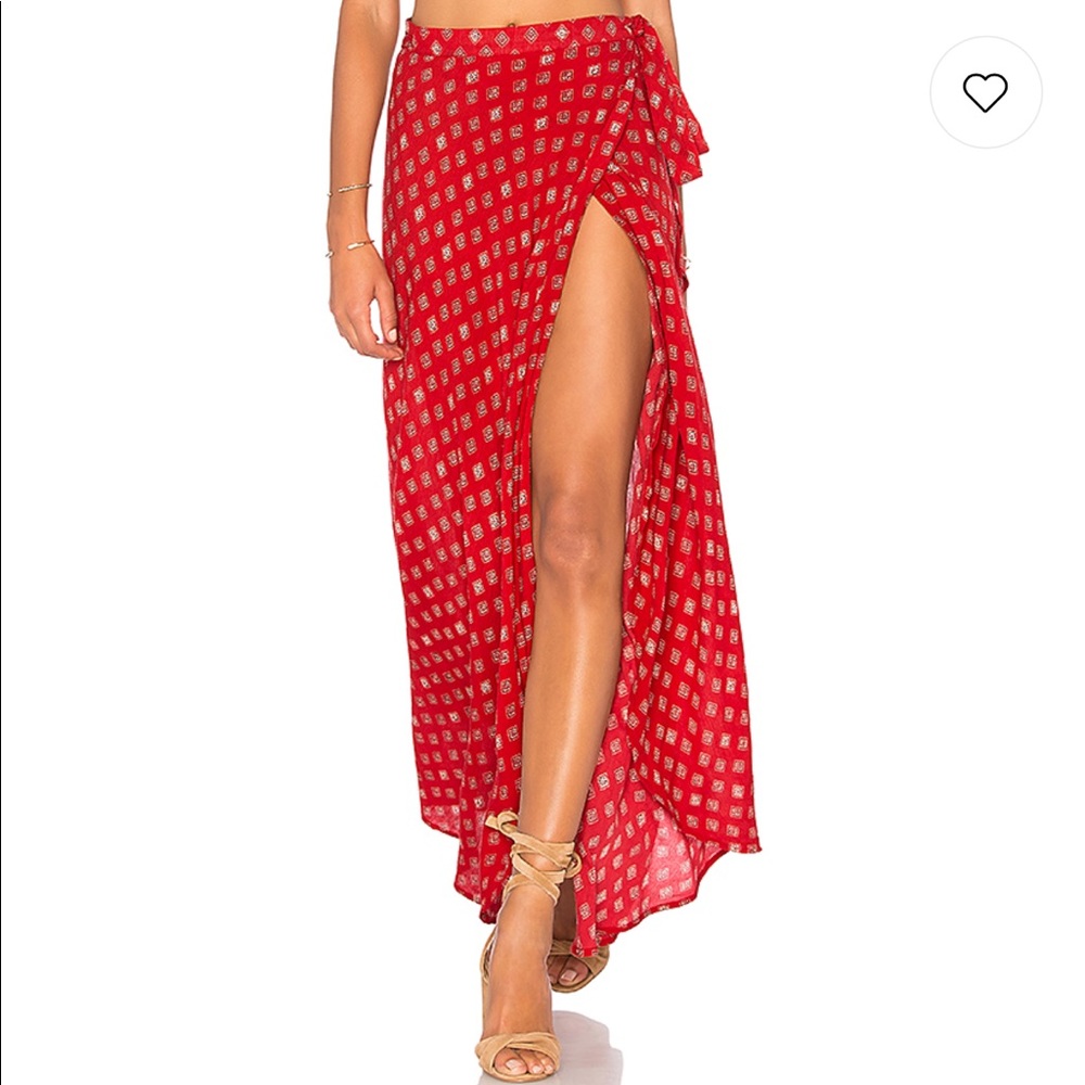 Band of Gypsies red wrap skirt